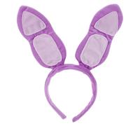 Gatuida Diadema Orejas de Conejo Morada Mecánica, Diadema Peluda Ligera para Disfraz Mujer, Accesorio para Fiesta, Carnaval, Pascua y Cosplay Adulto