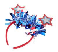 Gatuida Diadema Patriótica Roja Blanca y Azul con Estrellas para Fiesta de Julio Accesorios Cómodos y Duraderos para Celebración del Día Eeuu