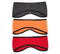 Gatuida Diadema Pelo de Vellón Polar Resistente al Viento Paquete de 3 Unidades Gris Oscuro Naranja y Rojo Transpirable y Cálida para Correr Ciclismo y Deportes al Aire Libre