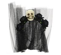 Gatuida Diadema Velo para Halloween Diseño de Calavera Accesorio Gótico para Mujer y Adolescente Tocado para Fiesta y Disfraz Complemento Ligero y Seguro para Cabello