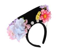 Gatuida Diadema Vintage de Princesa Dinastía Qing con Flores Artificiales Tocado Retro para Mujer y Niña Accesorio Fotográfico Ligero para Cosplay y Fiestas Temáticas