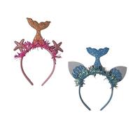Gatuida Diademas Diseño De 2piezas Rosa y Azul Aros Pelo Accesorios Cabello Ligeros Adecuado Para Fiestas y Celebraciones Tocados Divertidos y Memorables