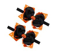 Gatuida Diademas Elásticas para Ñiño 2 Piezas Lazo para Halloween, Banda Pelo Infantil Ligera y Ajustable, Tocado para Fiesta y Festividades de Recién Nacido y Pequeños