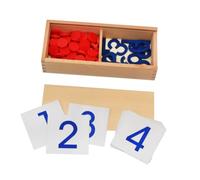 Gatuida Didáctica de Madera Montessori con Fichas Numéricas Coloridas Juguete Educativo para Aprender Matemáticas y Conceptos de Cantidad para Pequeños
