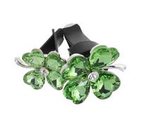 Gatuida Difusor de Aromas para Coche Clip de Cuatro Hojas Suerte, Material Aleación Acrílica, Compatibilidad Versátil, Decoración Interior de Vehículo, Pack de 2