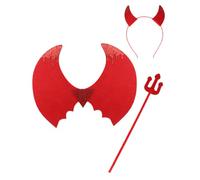 Gatuida Disfraz de Diablillo para Accesorio Cosplay Rojo y Duradero Incluye Cuernos y para Fiestas de Halloween y Carnaval