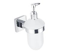Gatuida Dispensador Jabón Líquido Montado Pared con Botella de Vidrio y Bomba de Acero Inoxidable Baño Cocina Lavandería Fácil Instalación Compatible con Jabón Espumoso y Crema de Afeitar