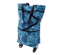 Gatuida Elegante Carrito Plegable De Tela Oxford con Ruedas Y Palanca De Mano Carrito De Compras Portátil De Gran Capacidad