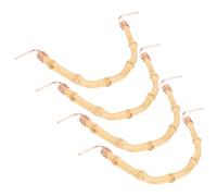 Gatuida Empuñadura de Hervidor Resistente 20 CM Mango Ergonómico de Bambú 4 Piezas para Teteras de Cerámica y Vidrio en Uso Doméstico