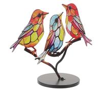 Gatuida Escultura Decorativa Metálica Acrílica con Base Figuras de Pájaros para Decoración de Hogar Oficina y Eventos de Unidades