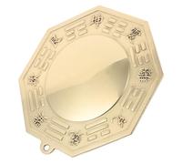 Gatuida Espejo Bagua Convexo de Cobre Tradicional Chino Adorno Feng Shui para Interiores y Exteriores Protección y Energía Positiva Artesanía Detallada Fácil de Colgar