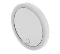 Gatuida Espejo de Maquillaje LED con Triple Ventosa Luz Uniforme y Recargable Espejo Portátil Iluminado para Baño y Viaje
