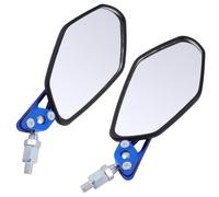 Gatuida Espejos Retrovisores Moto Azul Giratorios Ajustables Retroreflectores para Motocicleta Compatibles con Street Bikes y Cruisers Lente de Vidrio Grande para Mayor Visibilidad