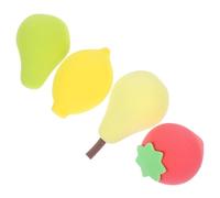 Gatuida Esponja De Belleza Para Maquillaje 4 Piezas Tamaño Pequeño Multicolor Frutas Para Base y Polvos Cosméticos Herramientas De Maquillaje Facial Para Mujeres Uso Seco y Húmedo