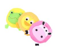 Gatuida Esponjas de Baño para Ñiño 3 Piezas Diseño de Animales Vaca Pato Rana Suaves y Delicadas para Piel Sensible Esponja de Ducha Infantil Colorida para Rituales de Baño