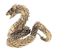 Gatuida Estatua de Cobra para Decoración de Feng Shui Adorno Retro de Serpiente para Oficina y Ceremonia del Escultura Miniatura de Diseño Elegante y Moderno