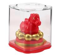 Gatuida Estatua Solar de Caballo Rojo Figura Decorativa Feng Shui Bailarina Adorno de Escritorio para Suerte y Riqueza Oficina y Coche Decoración Moderna para Año Chino
