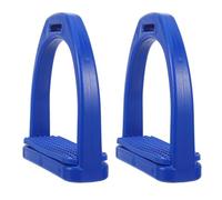 Gatuida Estribos de Plástico Azul Antideslizantes para Silla de Montar Grande, con Almohadilla de Goma para Protección de Rodillas y Tobillos, Estribos de Seguridad Resistentes
