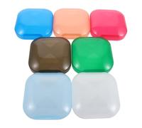 Gatuida Estuche Portátil para Cuadrados Caja para Prótesis de 7 Piezas Tapa Almacenamiento Transpirable Prueba de Fugas para Viaje y Uso Diario