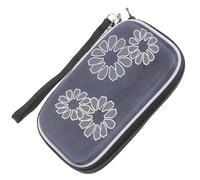 Gatuida Estuche Rígido para Disco Duro 25 Pulgadas Funda Protectora Portátil de EVA Diseño Impreso Azul Oscuro Resistente a Golpes y Arañazos Caja de Transporte para Unidad de Disco y