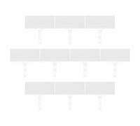 Gatuida Etiquetas de Precio Transparentes para Estantes de Alambre, Portaetiquetas Reutilizables de Plástico Resistente, Tamaño 76x35 Mm, 10 Piezas con Tarjetas Negras para