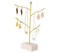 Gatuida Expositor de Joyas Dorado Diseño Único Soporte de Aleación y Resina para Mujer para Collares y Pendientes, Adecuado para Decoración y Exhibición