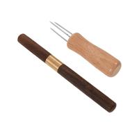 Gatuida Extensor para Varillas de Moxibustión de Madera Negra con Mango Sólido Herramienta Manual para Moxa Reutilizable Soporte Ergonómico para Quemar Varillas Kit de 2 Piezas para
