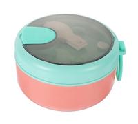Gatuida Fiambrera de Acero Inoxidable con Cuchara y Tapa Hermética Caja de Comida Portátil y Aislante de Diseño Compacto y Multifuncional para Fideos y Almuerzos Color Rosa Nórdico