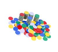 Gatuida Fichas de Conteo de Plástico de 19Mm 200 Piezas Multicolor para Juegos de Bingo y Póker Monedas Educativas para Contar y Clasificar Actividades Infantiles