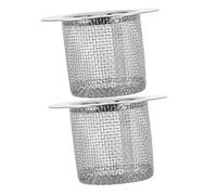 Gatuida Filtro de Drenaje para Baño Acero Inoxidable 4 Cm, Recogedor de Pelos Antitaponamiento, Malla Redonda para Lavabo y Ducha, 2 Piezas, Protección Drenajes Domésticos