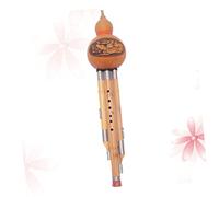 Gatuida Flauta Hulusi de Calabaza Natural Hecha a Mano en Clave C, Instrumento Musical Étnico de Bambú para Principiantes y Amantes Música, Lengüeta de Aleación para Tono Estilo Aleatorio