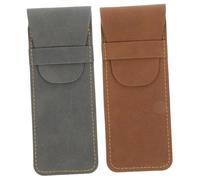 Gatuida Funda de Cuero Vintage para Dos Bolígrafos, Bolsa Protectora Portátil Que Protege de Polvo, Diseño Elegante y Estilo Simple para Pluma Estilográfica Varios Estilos