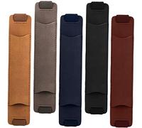 Gatuida Fundas para Bolígrafos PU 5 Unidades Tamaño Compacto Banda Elástica, Cuero Sintético Resistente para Cuadernos, Portalápices Práctico para Oficina y Estudiantes