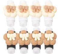 Gatuida Fundas Protectoras de Cables USB Diseño de Flores para Ordenador y Móvil, 8 Piezas Flexibles, Organizador Antienredos, Protección Duradera en Beige y Marrón