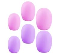 Gatuida Fundas Protectoras de Silicona para Brochas de Maquillaje 6 Piezas, Portabrochas Reutilizables Resistentes al Agua para Viaje y Almacenamiento, Colores Lavanda y Rosa Pastel,