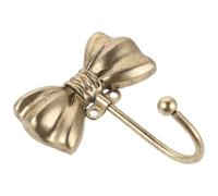 Gatuida Gancho de Pared Metálico Dorado Nudo de Lazo Estilo Francés 10,4 X 8,6 X 4 Cm Gancho Decorativo para Habitación Infantil Baño y Cocina y Abrigos