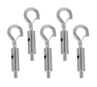 Gatuida Ganchos de Acero para Colgar Cuadros 5 Piezas Ajustables para Cable de 1,2-1,5 Mm, Colgadores Metálicos para Exhibición de Galería y Paneles de Yeso, Perchas Multiusos