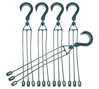 Gatuida Ganchos para Macetas Colgantes de Plástico 5 Unidades Color Verde Claro 40 CM Giratorios 360° Soporte para Plantas de Interior y Exterior Colgador Resistente para Balcón y