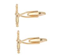 Gatuida Gemelos de Saxofón para Hombre Elegantes Metálicos Dorados Accesorios de Camisa Uniformes Complementos de Moda Hebilla para Vestir