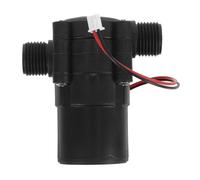 Gatuida Generador Hidráulico Compacto de Corriente Continua, Mini Generador Eléctrico, Turbina de Agua Tipo Tubería, Interfaz Estándar de 1/2 Pulgada, Diseño de Ángulo 180°, Plástico