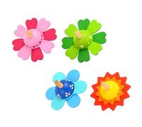 Gatuida Giroscopios de Juguete de Madera para Set de 4 Piezas Juguete Cognitivo Giratorio para Desarrollo Motor y Coordinación Ojo-Mano Adecuado para Juego Educativo Infantil