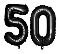 Gatuida Globo Digital Aluminio 40 Pulgadas 50 Globos Negros Metalizados Decoración De Fiesta