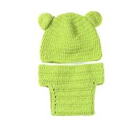 Gatuida Gorro de de Crochet a Mano para Ñiño Recién Nacido Accesorios para Fotografía Conjunto de Gorro y Pantalones Cortos Algodón Unisex 0-6 Meses Ropa Infantil para Sesiones de Fotos