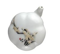 Gatuida Gotero para Tintero de Caligrafía de Porcelana Plato Redondo Forma de Flor de Ciruelo Pequeño y Resistente para Pintura y Molienda de Tinta Recipiente Portátil para Agua de