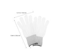 Gatuida Guantes Antipolvo para Automóviles 10 Pares Guantes para Manipulación de Películas Protectoras de Vinilo Microfibra Blanca Reutilizables para Rotulación y Limpieza de