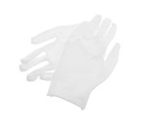 Gatuida Guantes De Algodón Blanco Para Protección y Limpieza De Joyas Cómodos y Duraderos Anti-huellas Para Manipulación y Exhibición Uso Repetido Para Artesanía y Joyería