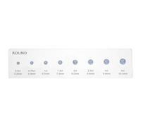 Gatuida Guía de Tallas para Anillos de Compromiso Portátil, Regla y Tabla para Medir Gemas Redondos, Herramienta de Comparación de Tamaños y Formas de Piedras Preciosas, Kit Profesional