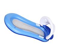 Gatuida Hamaca de Agua Inflable con Toldo Desmontable Respaldo Ergonómico y Reposabrazos Plegable y Duradera para Piscina Playa y Lago Hecha de PVC Ecológico con Malla de Nylon Color Azul