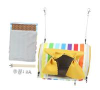 Gatuida Hamaca para Pájaros Colgante Textil Pequeña Color Arcoíris para Jaula, Tienda De Dormir Transpirable para Loros Mascota Pequeña