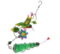 Gatuida Hanging Glass Bird Water Feeder Small Hummingbird Feeding Tool Iron Frame Outdoor Bird Feeder For Garden